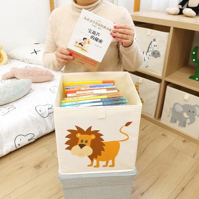 China Sustainable Toys Room Cartoon Kids Clothes Household Non-woven Storage Box for sale