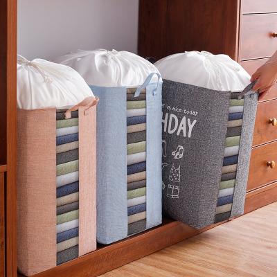 China Sustainable Household Extra Large Capacity Beam Opening Window Storage Box Clothes Storage Basket Storage Bag for sale