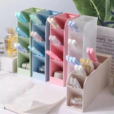 China New Products Custom Pen Desk Stand Pen Holder Storage Stand Plastic Acrylic Cute Organizer Storage Racks for sale