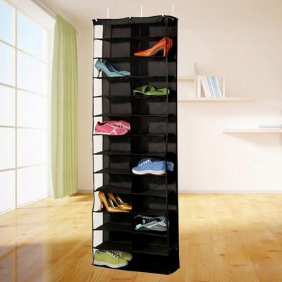 China 26 Compartments Sustainable Hanging Shoes And Clothes Storage Bag Behind Door for sale