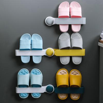 China Wall Mounted Shoe Racks Foldingdrain Punch Free Shoe Storage Rack Wall Mounted Shoe Racks For Home for sale