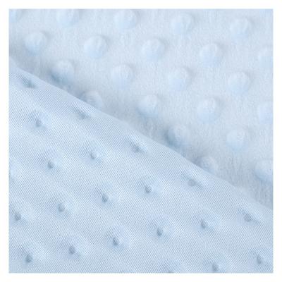 China Free Sample Breathable Factory Direct 100% Polyester Faux Rabbit Fur Super Soft Minky Dot Plush Fabric for sale