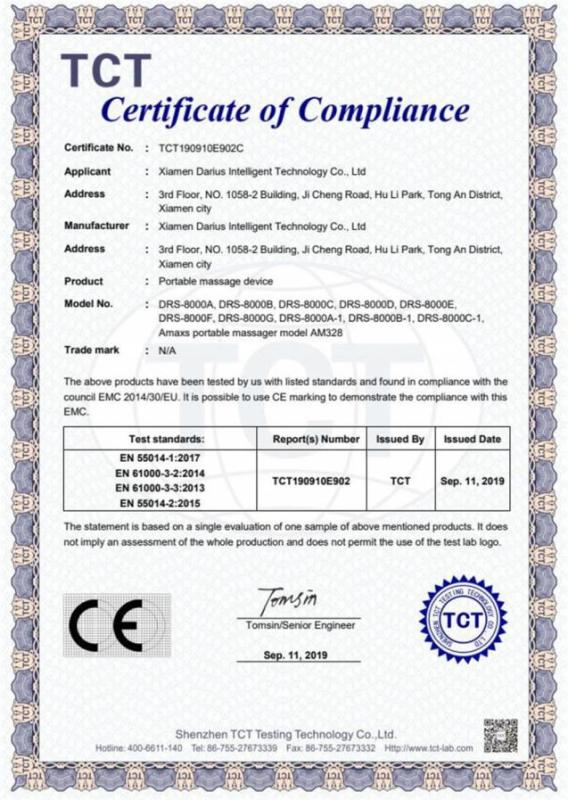 CE - Xiamen Darius Intelligent Technology Co., Ltd.