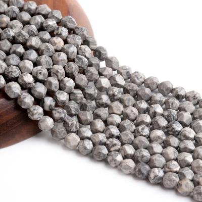 China DIY Jewelry Hand Making Natural Stone Beads Faceted Card Stone Beads For Jewelry Making DIY Bracelet Necklace 15inch 8mm for sale