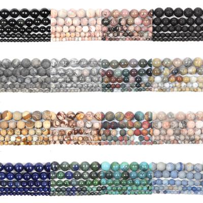 China DIY Jewelry Hand Making New 45 Styles Natural Stone Beads Matte Quartz Amazonite Round Loose Frosted Beads For Jewelry Making DIY Charm Bracelets for sale