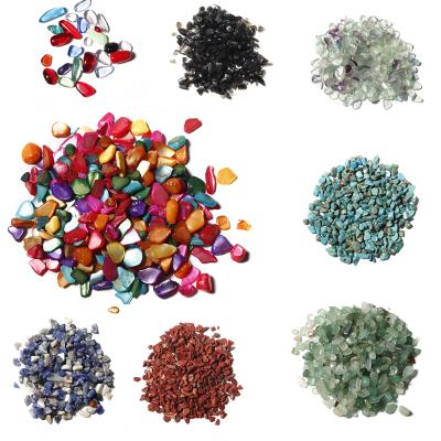 China Stone Chip Gemstone Beads Healing Crystals Natural Mixed Crushed Irregular Shaped Beads With Box For Jewelry Making for sale