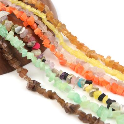 China DIY Jewelry Hand Making Chip Natural Stone Beads Irregular Forming Gravel Beads For DIY Necklace Bracelet Fashion Jewelry Making 16