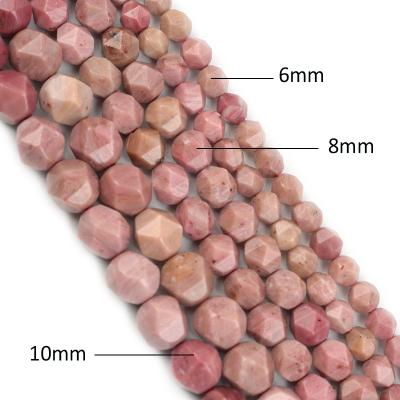 China DIY Jewelry Hand Making 6 8 10 mm Faceted Diamonds Natural Agate Jaspers Loose Stone Spacers Beads For Jewelry Making DIY Charms Bracelet Necklace 15