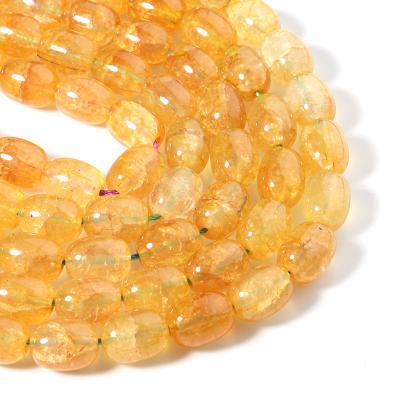 China DIY Jewelry Hand Making 10*13.5mm Yellow Bucket Bead Glass Floral Beads Beads For DIY Jewelry Making Accessory for sale