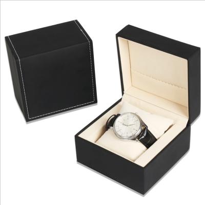 China Hot Selling PU Leather Watch Box Flip Watch Display Packaging Box Leather Watch Storage Box for sale