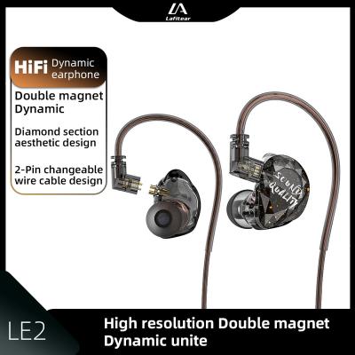 China In-ear Lafitear LE2 Dynamic In Ear Earphone HIFI DJ Monitor Earphones Earbud Sport Noise Cancelling Headset for sale