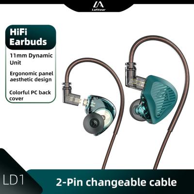 China In-ear Lafitear 1DD Dynamic Hifi Bass Cheap Wired Earphone Sports Gaming Headset Earphone Wired Stereo for Phone Computer for sale