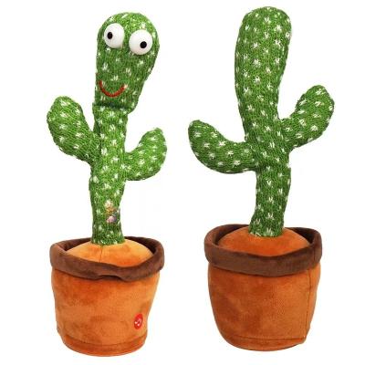 China Hot Selling Funny Educational Cute Electronic Cactus Stuffed Plush Toy Doll Shake Dance First for sale