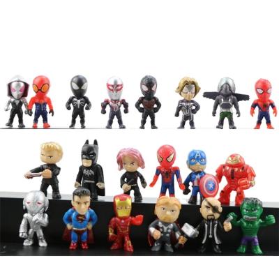 China People Art Hot Selling Cute Cartoon Figure The Avengers Resin Toy Mini Model Cake Decoration Doll Handmade Ornament for sale