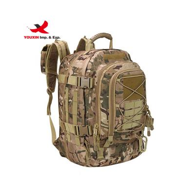 China Outdoor Waterproof Travel Camouflage Backpack Bag Camouflage Camping Trekking Hiking Fishing Tactical Molle Rucksack for sale