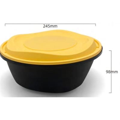 China High Temperature Resistance (-20~127°) Vending Maid Clear Plastic Food Sealing Top Takeout Container Bowl Salad Bowl With Lid for sale