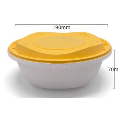 China High Temperature Resistance (-20~127'') Stable Sealing Good Quality Disposable Container Takeaway Foods Plastic Salad Bowl With Lids for sale