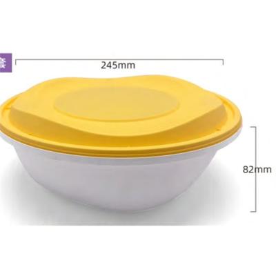 China High Temperature Resistance (-20~127'') Reliable Sealing Top Quality Disposable Food Containers Handler Boxes Plastic Transparent Salad Bowl With Lid Disposal for sale