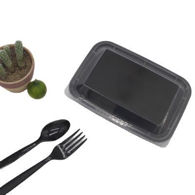 China High Temperature Resistance (-20~120'') Hot Selling Good Sealing Rectangular Food Container Take A Clear Lid Takeaway Food Packaging Disposable Plastic Lunch Box for sale