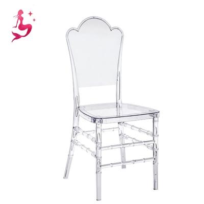 China Stackable Event Polycarbonate Hotel Furniture Polycarbonate Resin Wedding Transparent Plastic Clear Chiavari Chair for sale