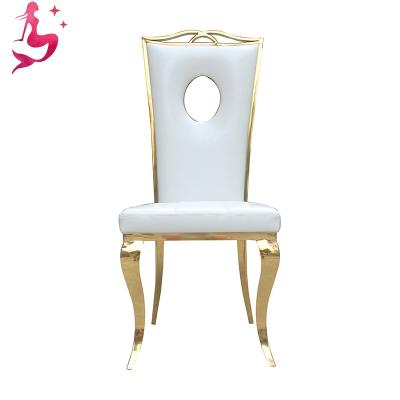 China Modern Elegant Luxury Hotel Banquet Stainless Steel Gold Sourcing Wedding Chairs Modern Style With Good Price for sale