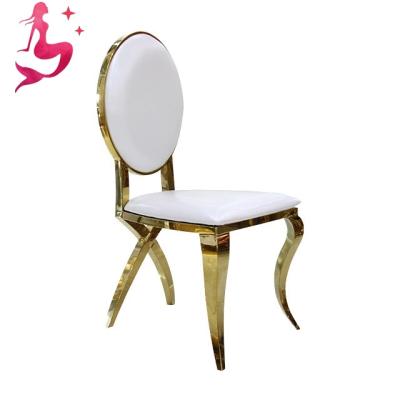 China Modern High Quality X Hotel Wedding and Event Furniture Crossed Leg Style Gold Metal Stainless Steel Chairs for sale