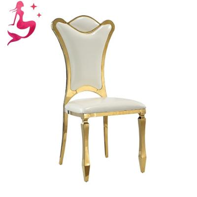 China Modern Design Stainless Steel Gold Modern Design Luxury Elegant Banquet Event Dining Furniture for sale