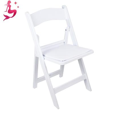 China China Wholesale Contemporary High Quality White Plastic Wedding Easy Folding Wimbledon Garden Chair For Party for sale