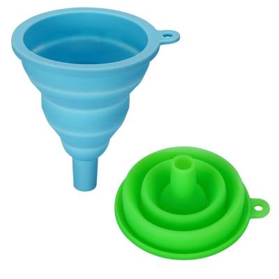 China Promotional Collapsible Oil Silicone Funnel With Anti Slip Stand Tap for sale