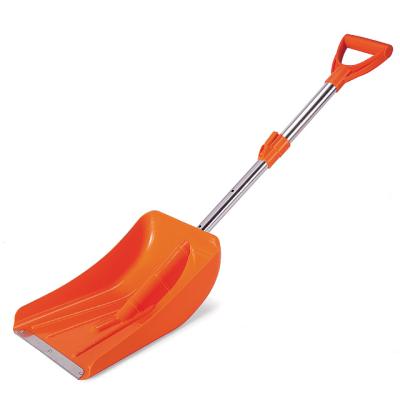 China Snow Shovel 90cm Length Plastic Snow Shovel With Long Handle And Aluminum Blade for sale