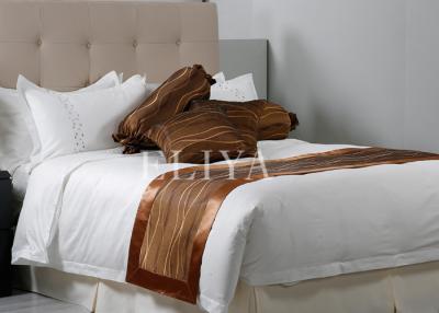 China Modern Embroidery Double Size Brilliant  Hotel Bed Linen with 100% Cotton Yarn for sale