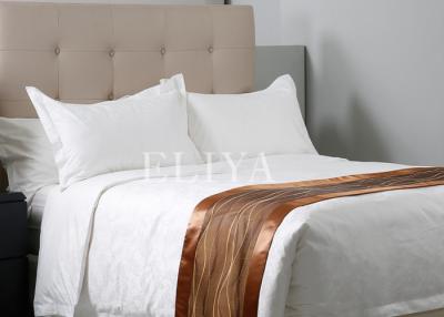 China Brown Or Coffee Bed Runner Luxury Hotel Bed Sheets Set with Duvet Covers and Pillowcase for sale