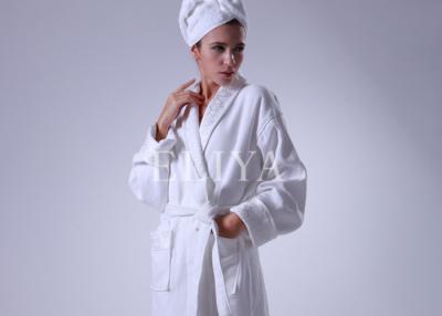 China Embroidery Women Luxury Hotel Bathrobes with Cotton Shawl Collar for Home and Spa for sale