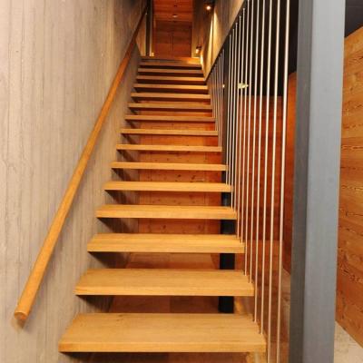 China Stainless Steel Modern Straight Balustrade Attic Duplex Apartment Staircase Design Metal Beam Case Floating Cantilever Staircase for sale