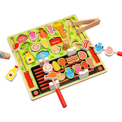 China Wholesale Eco-Friendly Material Pretend Montessori Toy Wooden Educational Rotisserie Wooden Toys Play Toys For Children for sale