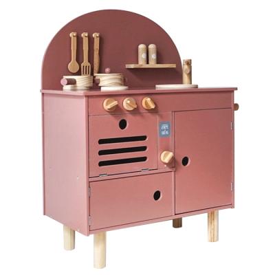 China Hot Selling Eco-friendly Material Kids Pretend Role Play Children Play Set Wooden Kitchen Toy For Toddler for sale