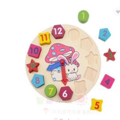 China Early Montessori Toy Early Education Baby Children Educational Circle Wooden DIY Puzzle for sale