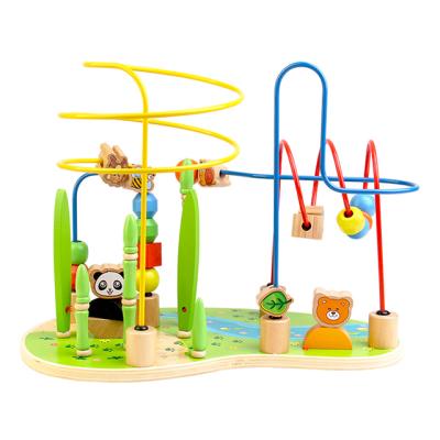 China Eco-friendly Material Toys Beads New Maze Toy Design Wooden 2020 Montessori 3d Education For Children Other Educational Toys for sale