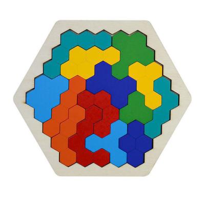 China Eco-friendly Toys Wooden Material Educational Honeycomb Jigsaw Puzzle For Children for sale