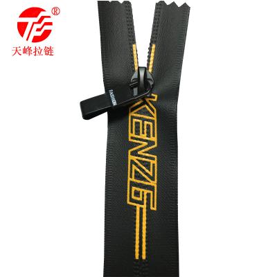 China Viable 5# Korean Waterproof Zipper Screen Printing Manufacturer Direct Selling Fashion Stuffy Customizable Zipper for sale