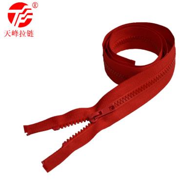 China Joint Ordinary Ordinary Resin Zipper 5# Head Open End Auto Resin Zipper Viable Down Coat Cotton Coat Zipper Factory for sale