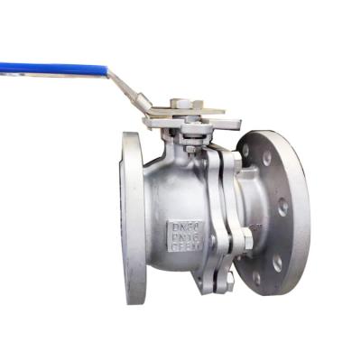 China General DIN F4 PN16 RF Flange Handle With Lock Device Ball Valve for sale