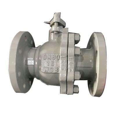 China General PN16 Cast 20# Steel Flange RF GOST Ball Valve For Natural Gas for sale