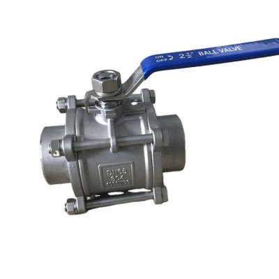 China General Q61F 3pc Stainless Steel 304 316 PN16 Welded Ball Valve for sale