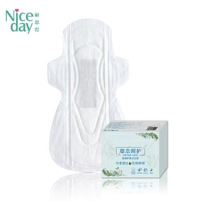 China Niceday Ultra Thin Breathable Herbal Medical Cotton Sanitary Napkins Sanitary Pads In Foil Plastic Wrap 290mm 8pcs/bag for sale