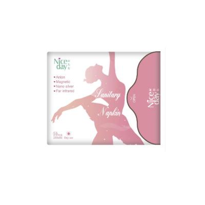 China Niceday Breathable Adult Supply Anion Organic Bamboo Fiber Pads Girls Hypoallergenic Sanitary Napkin With 4B Far Infrared for sale