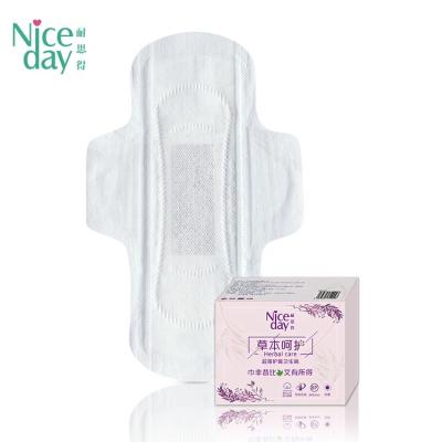 China Niceday Popular Day Use Breathable Healthy Herbal Sanitary Napkins Women Pads Individual Wrap Medical Absorbent Pad for sale