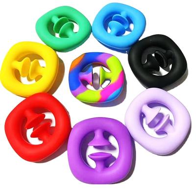 China Simple Dimple Extrusion Hand Grips Antistress Child's Math Concentration Puzzle Effort Silicone Drawstrings Finger Ring Mental Arithmetic Relief Handle Toy Autism Stress Reliever Anxiety for sale