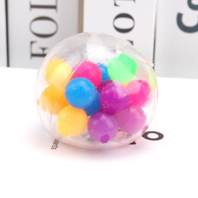 China Eco-friendly Decompression Rainbow DNA Squeeze Toys Comfortable Feel High Quality Rubber Bouncy Ball Adult Children Squeeze Stress Balls Bouncy Person Toy toys for sale