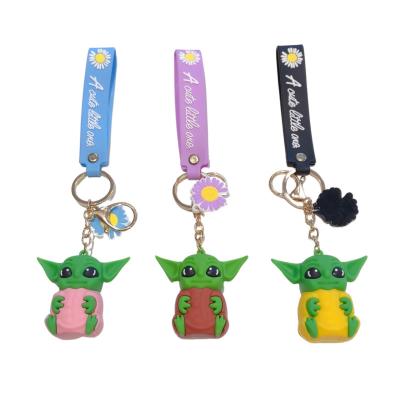 China 3D cartoon daisy daisy anime keychain character doll promotion gift yodababy cute PVC pendant key chain for sale